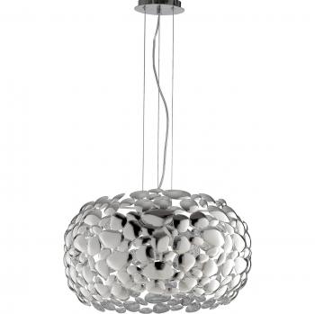 Plafón Colgante Dioniso Metal Chrome 3 Luces 48x25cm
