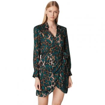 PINKO Multicolor Leopard Print Wrap Dress - IT44|L, Female, Size: M