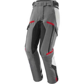 Ixon Pantalones de Moto Midgard PT L Gris-Negro-Rojo, impermeables, textiles, para mujer, talla 2XL