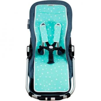 Colchoneta Suave para Cochecito Gemelar con Arnés Jyoko Mint Sparkles
