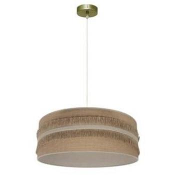 Lámpara Colgante Elegante FABRILAMP Natalia 1xe27 Cuero/saco-beige Regx50x50cm
