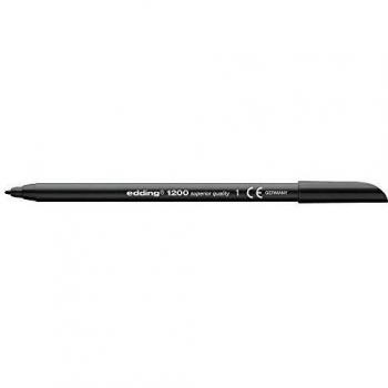 Edding - Rotulador punta fibra 1200 negro n.1 -punta redonda 0.5 mm
