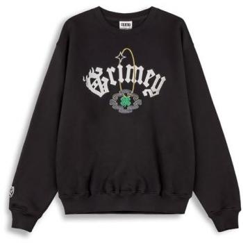 Sudadera Grimey Negra Vintage para Hombre - Modelo Saoirse