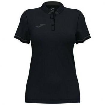 Joma Women's Short Sleeve Polo Championship VI Black Anthracite