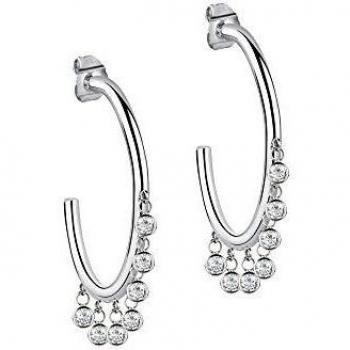 Morellato SAKM42 - Pendientes colgantes para Mujer, 3.5 cm, Plata
