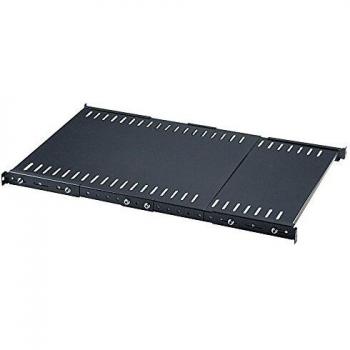 Intellinet 19 Inch Fixed Extending Shelf, 1U Extending Fixed Shelf, Steel, Black
