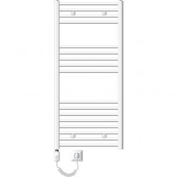 Radiador Eléctrico de Baño Sahara 600x1200 mm Blanco Curvo 900W con Termostato y Pantalla Digital