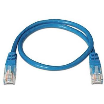 NanoCable 10.20.0401-BL - Cable de red Ethernet RJ45 Cat.6 UTP AWG24, 100% cobre, Azul, latiguillo de 1mts