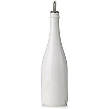 Seletti Botella PORCELAN ø cm.8,3 h.29, Porcelana, Blanca, 8,3 x 8,3 x 29 cm