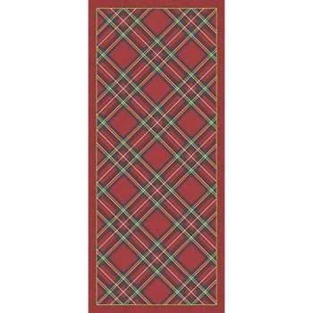 Alfombra Vinilo Antideslizante Roja 52x120 cm, Lavable y Resistente al Calor para Pasillo, Cocina y Salón - Vilber Wales