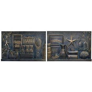 Decoración de Pared DKD Home Decor Cobre 60 x 4 x 40 cm (2 Unidades)