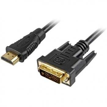 Sharkoon 5m, HDMI/DVI-D Negro - Adaptadores de Cable de vídeo