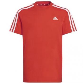 Camiseta de Algodón Unisex adidas Essentials 3-Stripes Roja