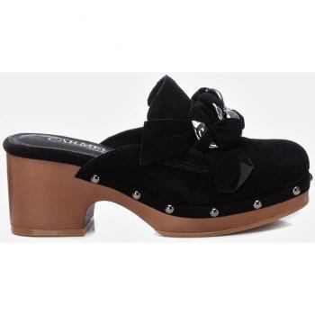 Zuecos de piel con tacón para mujer Carmela