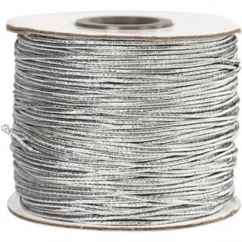 Cuerda Elástica de 1 mm, Color Plata, 100 Metros, 1 Rollo