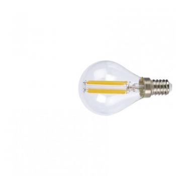 Bombilla LED mini globo transparente con filamento E14 4W 2700K
