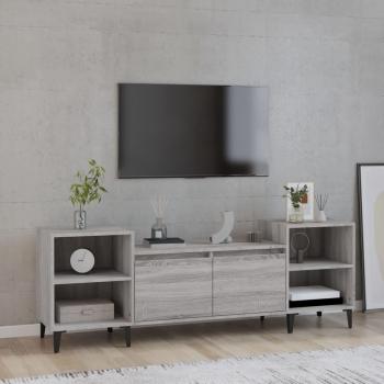 Mueble para TV de madera contrachapada gris Sonoma 160x35x55 cm