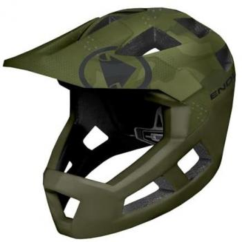 Casco Integral Endura Singletrack Verde Oliva para Niños