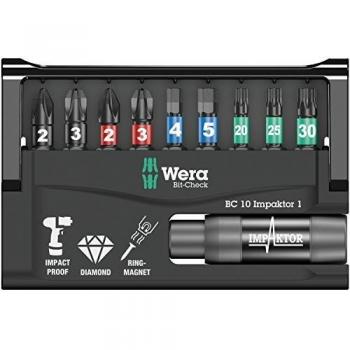 WERA-05073980001-Bit-Check 10 Impaktor 1 SB - Estuches de puntas