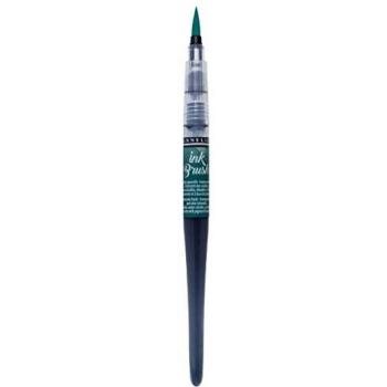 Pincel Ink Brush Sennelier - Verde Intenso 807 - Con depósito de tinta y fibras sintéticas