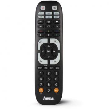 Hama Mando a Distancia Universal 6 en 1 con Control Infrarrojo para DVD, Blu-ray, STB, TV y VCR - Accesorios de Entretenimiento Doméstico
