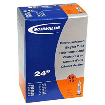 Schwalbe Luftschlauch-Fahrrad DV10 Tubos, Unisex, Negro, 24 Zoll
