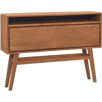 vidaXL Solid Teak Wood Console Table 110x30x79 cm