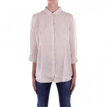 Camisa de mujer en lino 'Marin' - Tannin Stripe Barbour