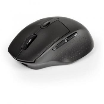 Ratón óptico inalámbrico Bluetooth recargable 2400 DPI con conexión USB-A/C - Negro