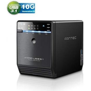 Carcasa RAID para Disco Duro Externo Fantec QB-35U31R, 4x SATA de 3,5/2,5, USB 3.1 Gen II, Ventilador de 80 mm, Color