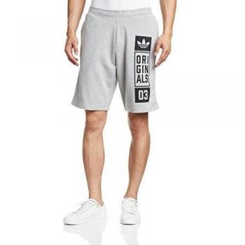 adidas Street Grp Shor - Pantalón corto para hombre, color gris , talla L