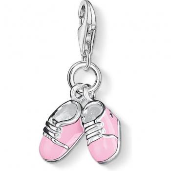 Colgante Charm Thomas Sabo Zapato de Bebé Rosa en Plata 925
