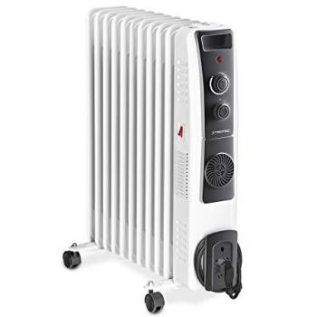 TROTEC Radiador de Aceite TRH 23 E, 2.500 W, Termostato, 11 Elementos, 3 Niveles (1.000 W, 1.500 W, 2.500