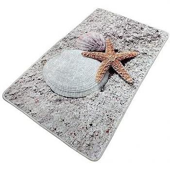 Alfombra de Baño Wellhome Estrella de Mar 80x100 Cm Terciopelo Antibacteriana
