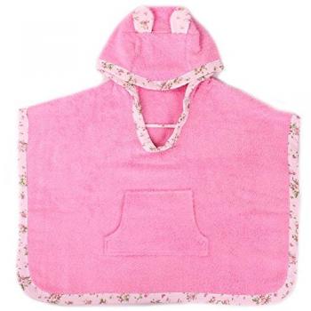 Minene 3200 - Poncho, 100% algodón, diseño de gatito, color rosa