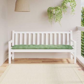 Cojín para banco Leaf 180x50x7 cm en tela Oxford estampado hojas verde