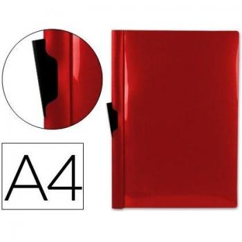 CARPETA BEAUTONE DOSSIER PINZA LATERAL 45320 POLIPROPILENO DIN A4 ROJO -60 HOJAS -PINZA DESLIZANTE