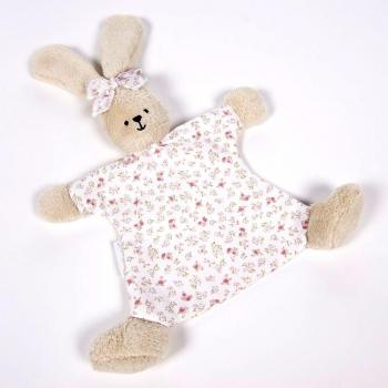 Pasito a Pasito - Doudou conejito rosa suave tejido y peluche