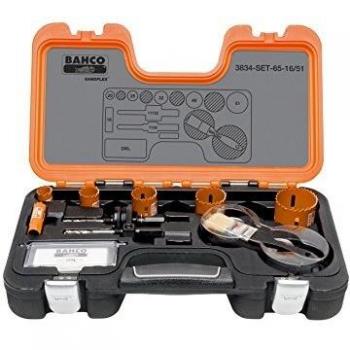 Bahco 3834-set-65-16/51 Elect'ns Holesaw set