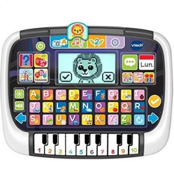 VTech- Tablet Infantil Multi-App, Panel Educativo con Piano, Juguetes educativos para niños +2 años, versión española, Color Negro