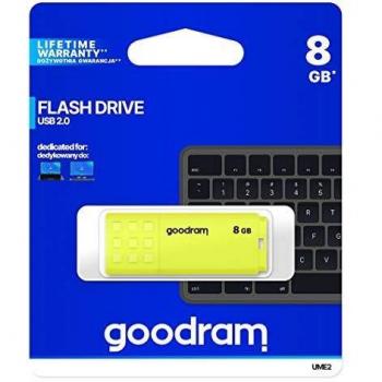 GoodRam UME2 unidad flash USB 2.0 de alta velocidad de transferencia de datos, 8 GB en color amarillo