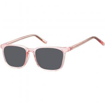 SmartBuy Collection Square Full Rim Plastic Men's Prescription Sunglasses Pink Size 51