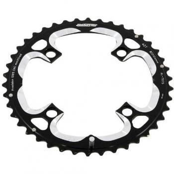 MSC Bikes MSC CNC Alu7075 4Brazos 104 mm 42D - Plato de Ciclismo, Color Negro
