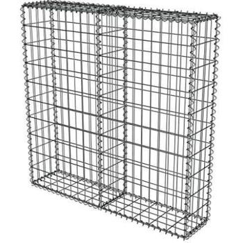 vidaXL Gabion Wall with Covers Galvanised Steel 100x20x100 cm