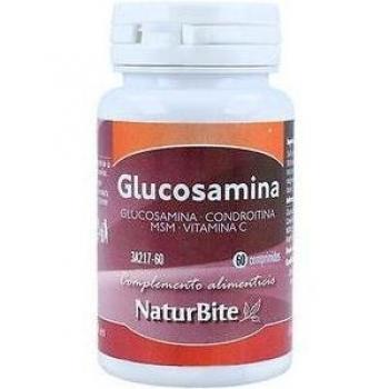 NaturBite Glucosamina Condroitina MSM Vitamina C 60 Comprimidos - Suplemento para Articulaciones