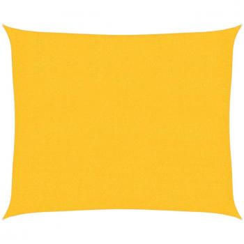 Toldo de vela Sail Parasol amarillo 160g/m² 2,5x3 m en HDPE