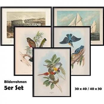 Juego de 5 fotos 30 x 40 cm de madera DM con offsetdruck - Imágenes. n-construida Marco para sus Portrait - , vacaciones - , - , boda Familias - , niño fotos...