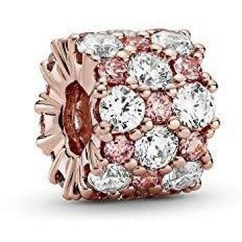 Pandora Rose Pink and Clear Sparkle Charm 788487C01
