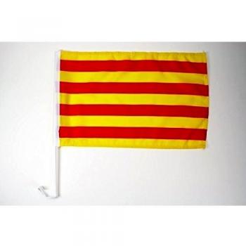 AZ FLAG Bandera de Coche de CATALUÑA 45x30cm - BANDERINA para Auto CATALANA - Catalunya 30 x 45 cm