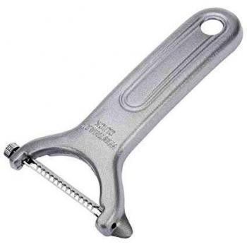 Westmark Cortador en juliana, Pelador de vegetales, Quick-Spezial, Cuchilla de acero inoxidable de dentado grueso, Aluminio, Color: gris/plateado, 60962270